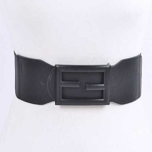 Plus Size Tonal Buckle Elastic Belt - Picture 1 of 3